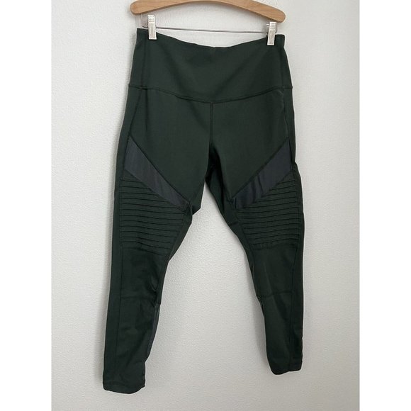 Zella Pants - Zella Size Large Olive Green Ribbed Moto Leggings